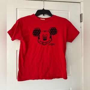 2004 Disney Red Mickey Mouse Starry Ears T-Shirt